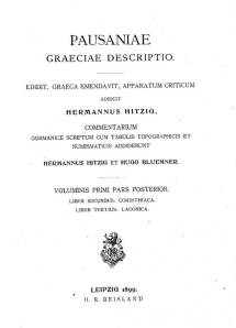 Παυσανίας, Pausaniae Graeciae descriptio, Βιβλίο 2, 3, Leipzig 1899.